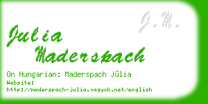 julia maderspach business card
